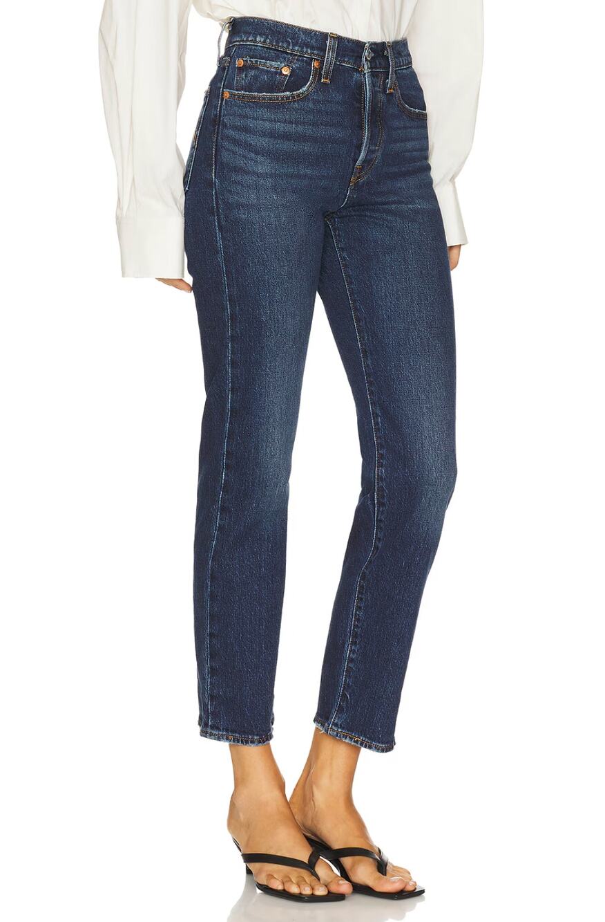 Levi's Womens Wedgie Straight Ankle Jeans 27x28 Indifferent Indigo 349640217 NWT